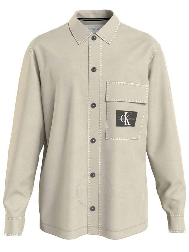 Calvin Klein Utility Logo Badge Shirt Size X Large - CALVIN KLEIN - BALAAN 1