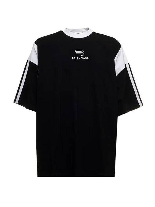 Sporty B Boxy Fit Short Sleeve T-shirt Black - BALENCIAGA - BALAAN 1