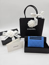 24P card wallet holder calfskin blue silver plate AP3818 - CHANEL - BALAAN 4