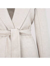 Women's Nemi Belted Cashmere Coat Ivory - MAX MARA - BALAAN.