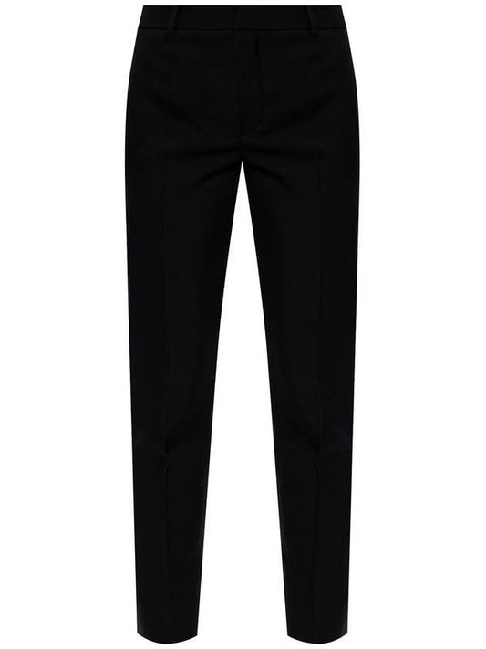Gabardine Straight Pants Black - SAINT LAURENT - BALAAN 1