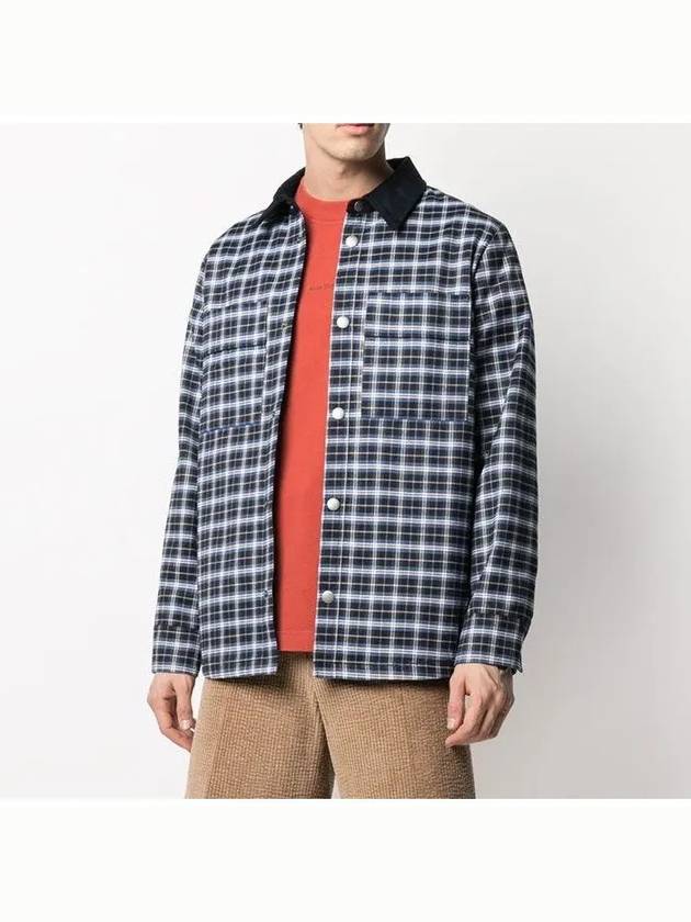 Thibaut Check Pattern Jacket Blue - A.P.C. - BALAAN 3