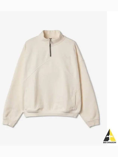 Quarter Half Zip Up Sweatshirt Vintage White RHFW22SW060126110611 - RHUDE - BALAAN 1