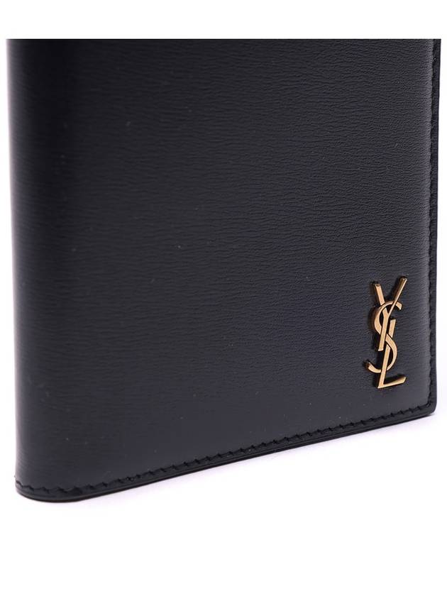 Monogram Logo Card Passport Wallet Black - SAINT LAURENT - BALAAN 7