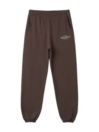 logo jogger pants chocolate - SPORTY & RICH - BALAAN 1