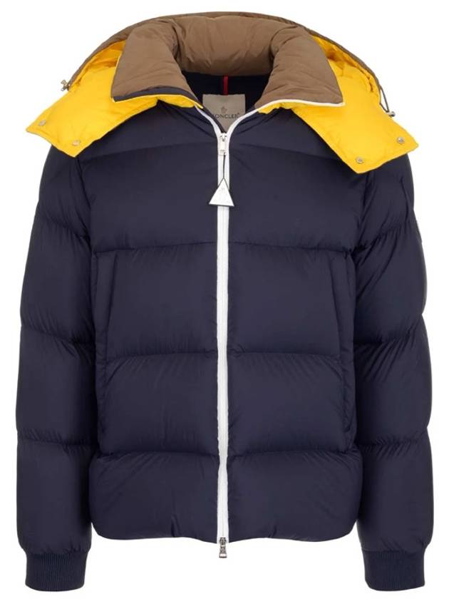 Loeb Contrast Hooded Down Padding Navy Yellow - MONCLER - BALAAN 3