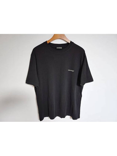 XXL black small logo short sleeve t shirt 508200 TYK52 - BALENCIAGA - BALAAN 1