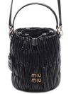 Matelasse Nappa Leather Bucket Bag Black - MIU MIU - BALAAN 3