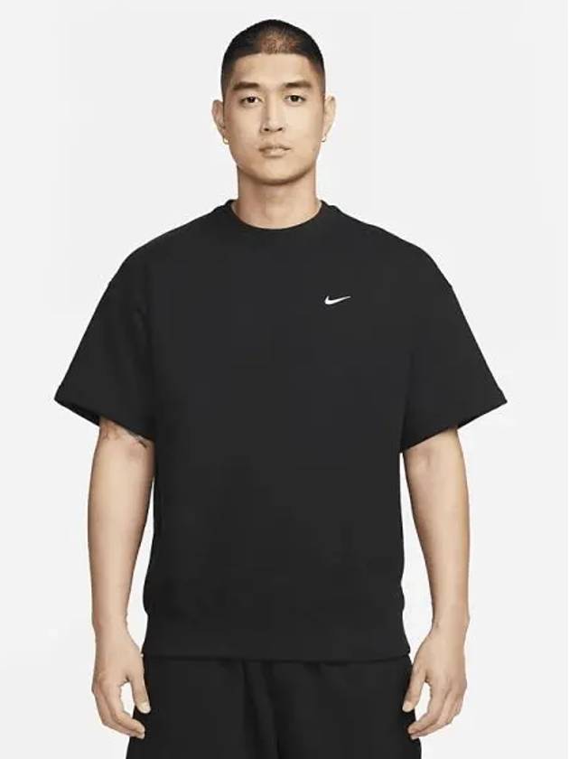 Solo Swoosh French Terry Short Sleeve T-Shirt Black - NIKE - BALAAN 2