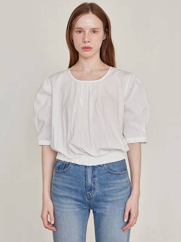 Reve Shirring Half Blouse White - LESEIZIEME - BALAAN 4