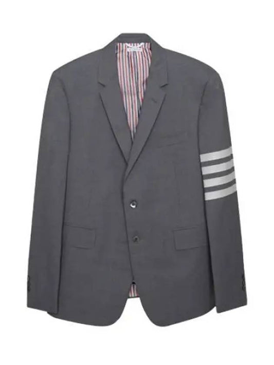 Blazer high armhole 4 bar stripe plain weaving wool jacket - THOM BROWNE - BALAAN 1