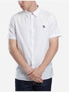 Zebra Patch Casual Fit Short Sleeve Shirt White - PAUL SMITH - BALAAN 3