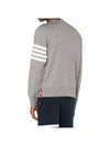 4 Bar Loopback Jersey Sweatshirt Light Grey - THOM BROWNE - BALAAN 4