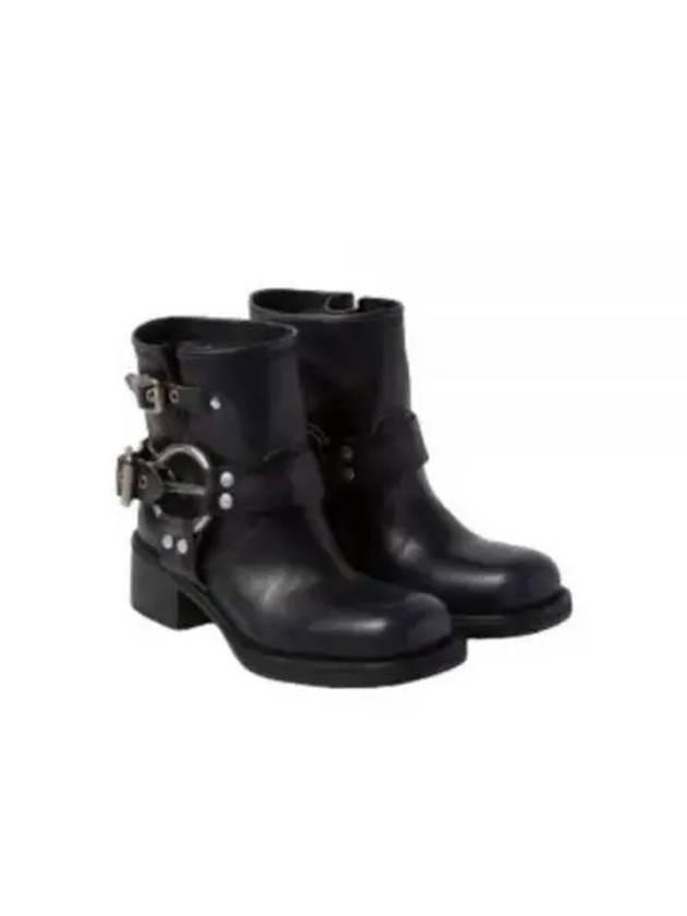 vintage look leather booties - MIU MIU - BALAAN 2