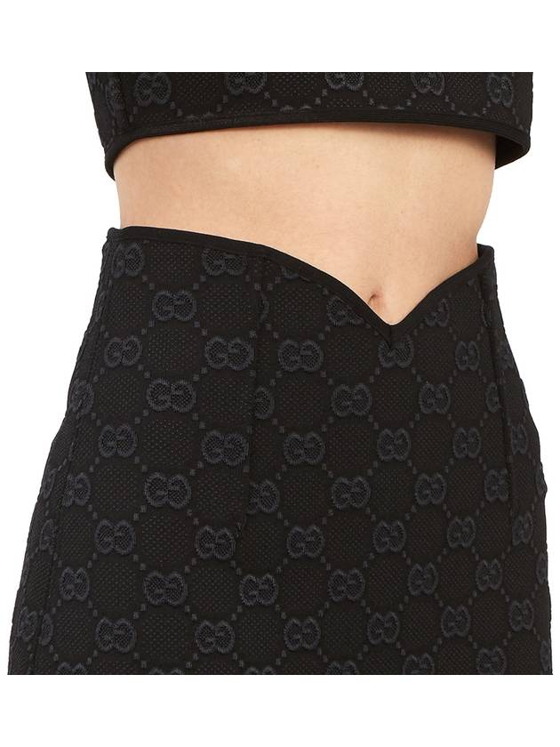 Women's GG Crepe Viscose Pencil Skirt Black - GUCCI - BALAAN 10