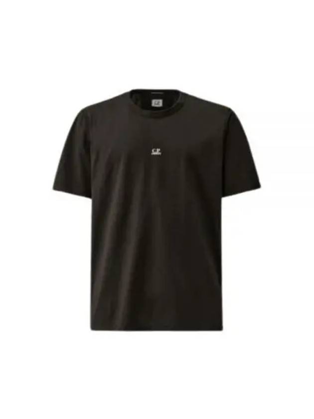 70/2 Mercerized Jersey Logo Short Sleeve T-Shirt Black - CP COMPANY - BALAAN 2