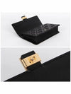 FF Baguette Nappa Leather Long Wallet Black - FENDI - BALAAN 4