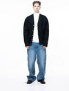 Men s M243OT01GN Dense Hachi Wool Blended Y neck Knit Cardigan Green - CHANCE'S NOI - BALAAN 5