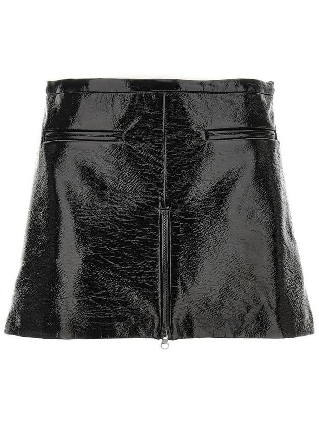 Women s Heritage Vinyl Mini A Line Skirt Black - COURREGES - BALAAN 2