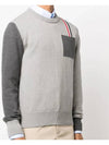 Funmix RWB Striped Intarsia Cotton Knit Top Grey - THOM BROWNE - BALAAN 4