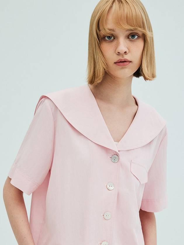 Sailor Collar Stitch Blouse Pink - OPENING SUNSHINE - BALAAN 4