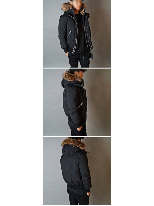 Dixon Nordic Tech Down Natural Fur Bomber Jacket Black - MACKAGE - BALAAN 4