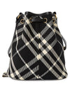 Check Mini Bucket Bag Black Black - BURBERRY - BALAAN 4