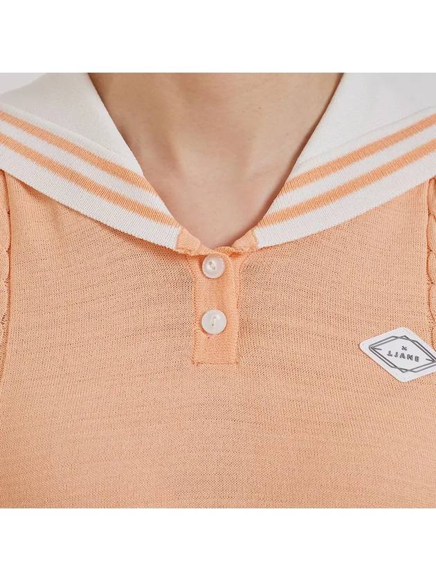 Golf Wear Sailor Sleeveless Knit Peach - J JANE - BALAAN 5