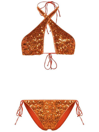 Oséree Paillettes Crossed Bikini Clothing - OSEREE - BALAAN 1