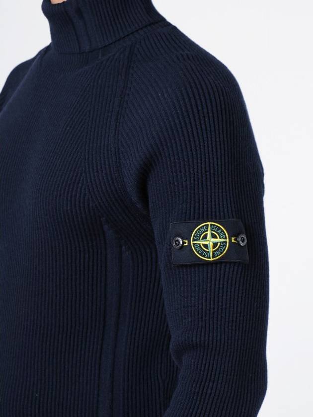 Men's Wappen Turtleneck Dark Blue - STONE ISLAND - BALAAN 6