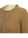 Women's Small Red Wappen Cardigan P1 N079 3 Brown - COMME DES GARCONS PLAY - BALAAN 8