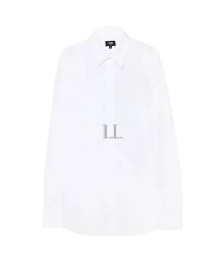 Men's Cotton Long Sleeve Shirt White - FENDI - BALAAN 2