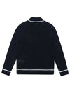 back lace patch knit full zip-up 2802LAVFBLACK - BLACK&WHITE - BALAAN 3