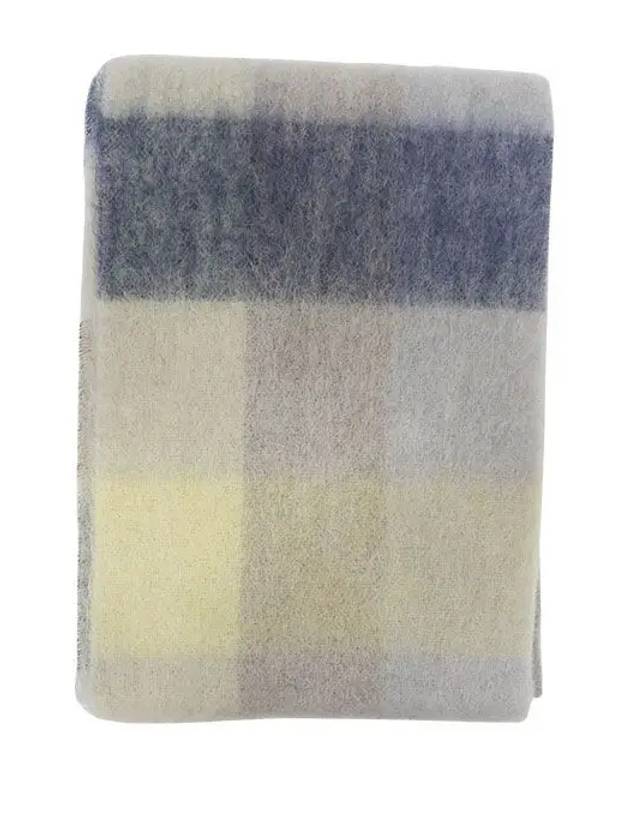 Check Mohair Muffler Vanilla Beige Lavender - ACNE STUDIOS - BALAAN 4