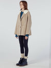 Women's Knit Collar Bag Zip-up Hand Single Coat Beige - REAL ME ANOTHER ME - BALAAN 6