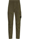 Men's Wappen Patch Pocket Cargo Straight Pants Khaki - STONE ISLAND - BALAAN 2