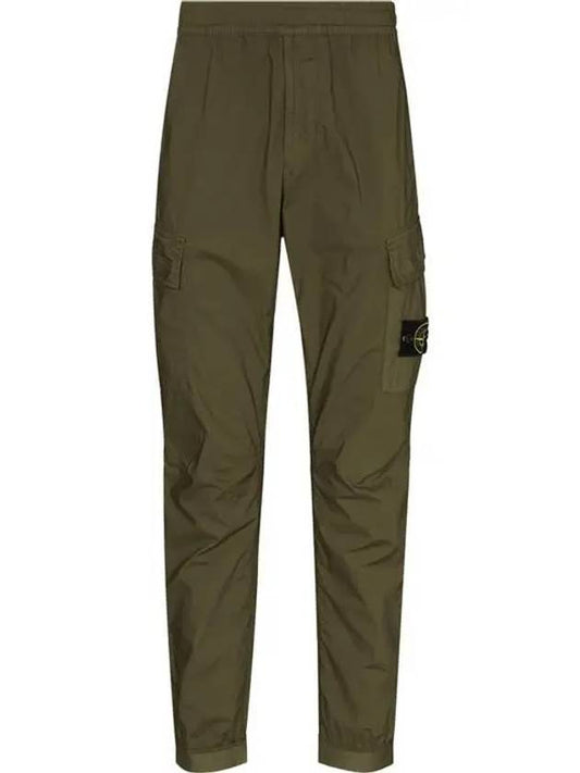 Men's Wappen Patch Pocket Cargo Straight Pants Khaki - STONE ISLAND - BALAAN 2