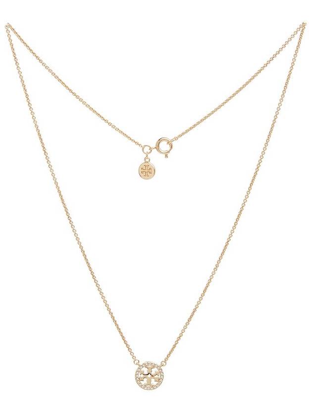 Miller Pave Logo Delicate Necklace Gold - TORY BURCH - BALAAN 2