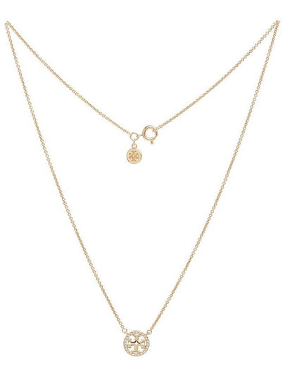 Miller Pave Logo Delicate Necklace Gold - TORY BURCH - BALAAN 2