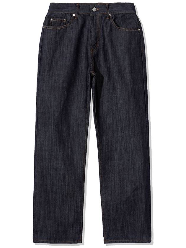 Semi-wide satin striped raw denim pants INDIGO - WEST GRAND BOULEVARD - BALAAN 3