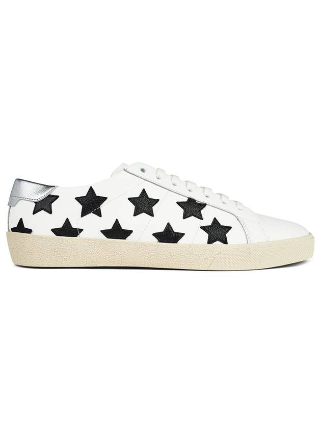 Star Leather Patch Low Top Sneakers White - SAINT LAURENT - BALAAN 1