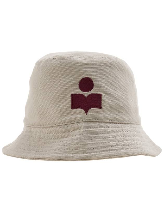 Haley Embroidered Logo Bucket Hat Ecru - ISABEL MARANT - BALAAN 3