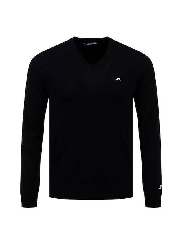 Men's Golf Lymann Knit Top Black - J.LINDEBERG - BALAAN 1