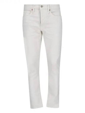 White slim fit denim pants - TOM FORD - BALAAN 1