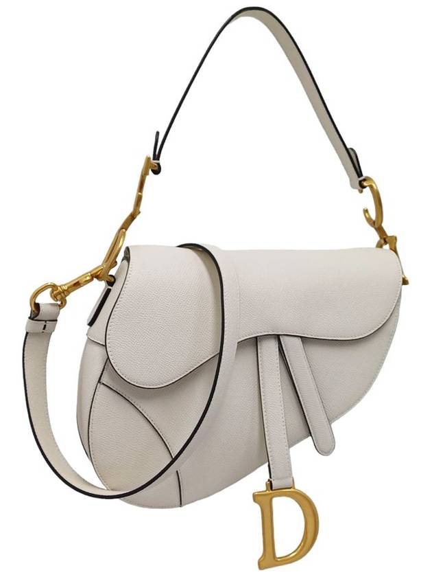 Women s M0455CBAA M030 Latte Grain Saddle Strap Shoulder Bag - DIOR - BALAAN 2