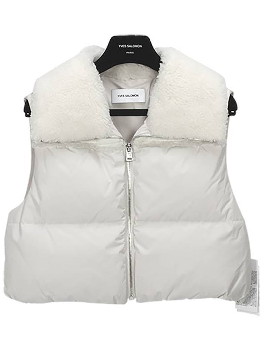 Shearling collar down vest AG60142DOLU A1025 FLOCON YVC028fl - YVES SALOMON - BALAAN 1