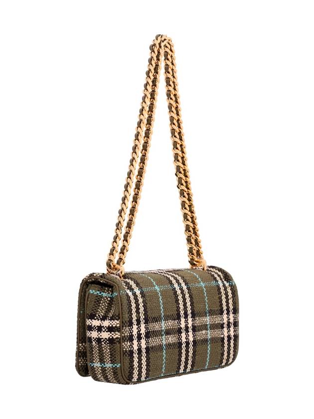 Lola Check Small Shoulder Bag Olive Green - BURBERRY - BALAAN 3