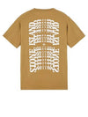 Garment Dyed Lettering One Print Cotton Jersey Short Sleeve T-Shirt Dark Beige - STONE ISLAND - BALAAN 4