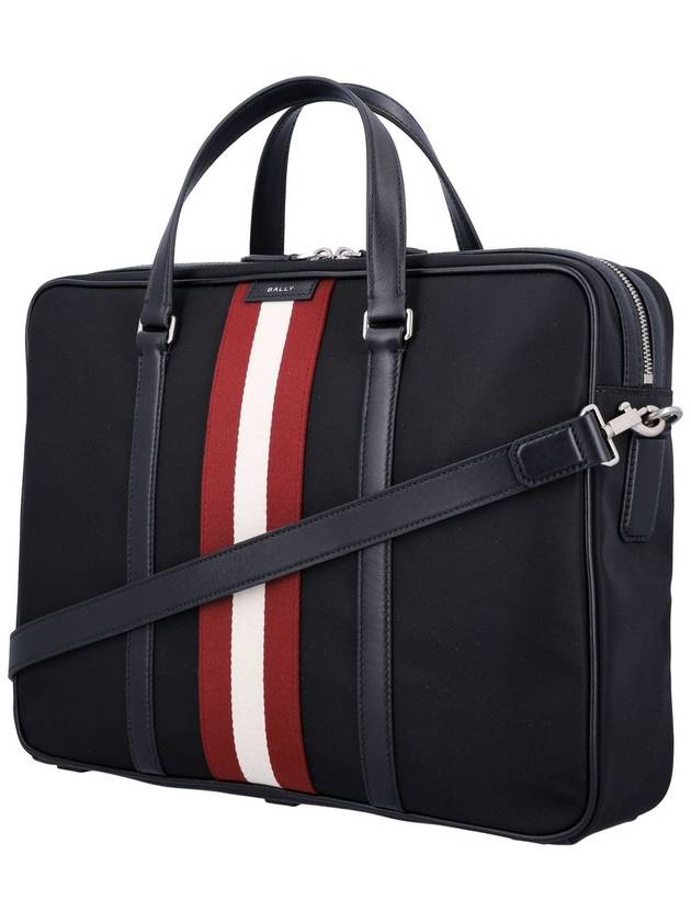 Cord Leather Brief Case Black - BALLY - BALAAN 4