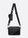 CD Diamond Triple Saddle Pouch Cross Bag Black - DIOR - BALAAN 2